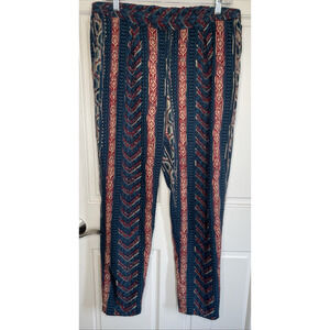 Lauren Ralph Lauren Boho Pull-on Beach Pants Sz 10 Summer Beach Trousers Aztec